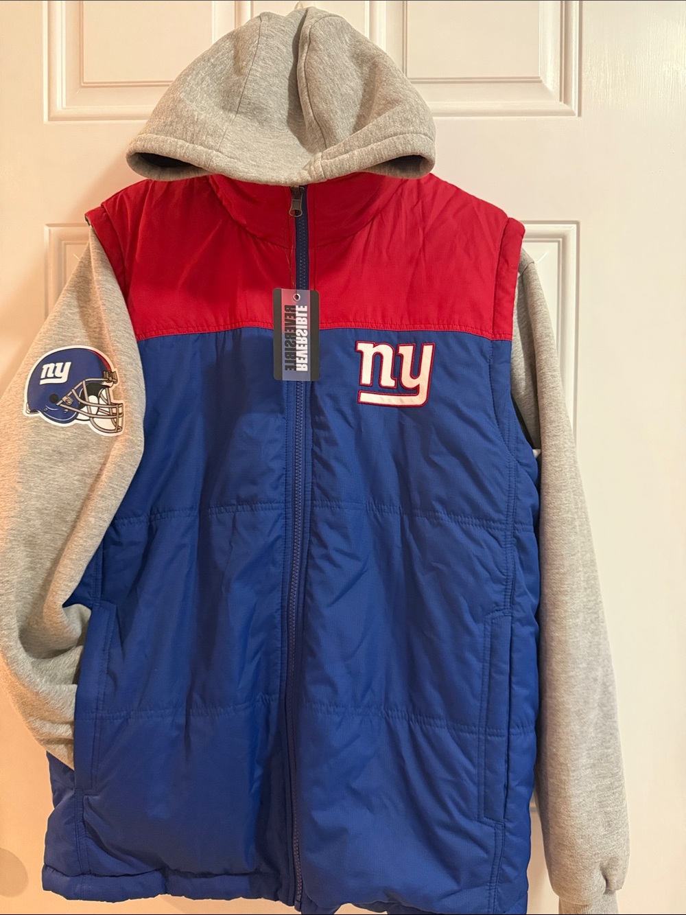 NFL Hooded 2 piece Jacket - full zip sweatshirt and reversible vest